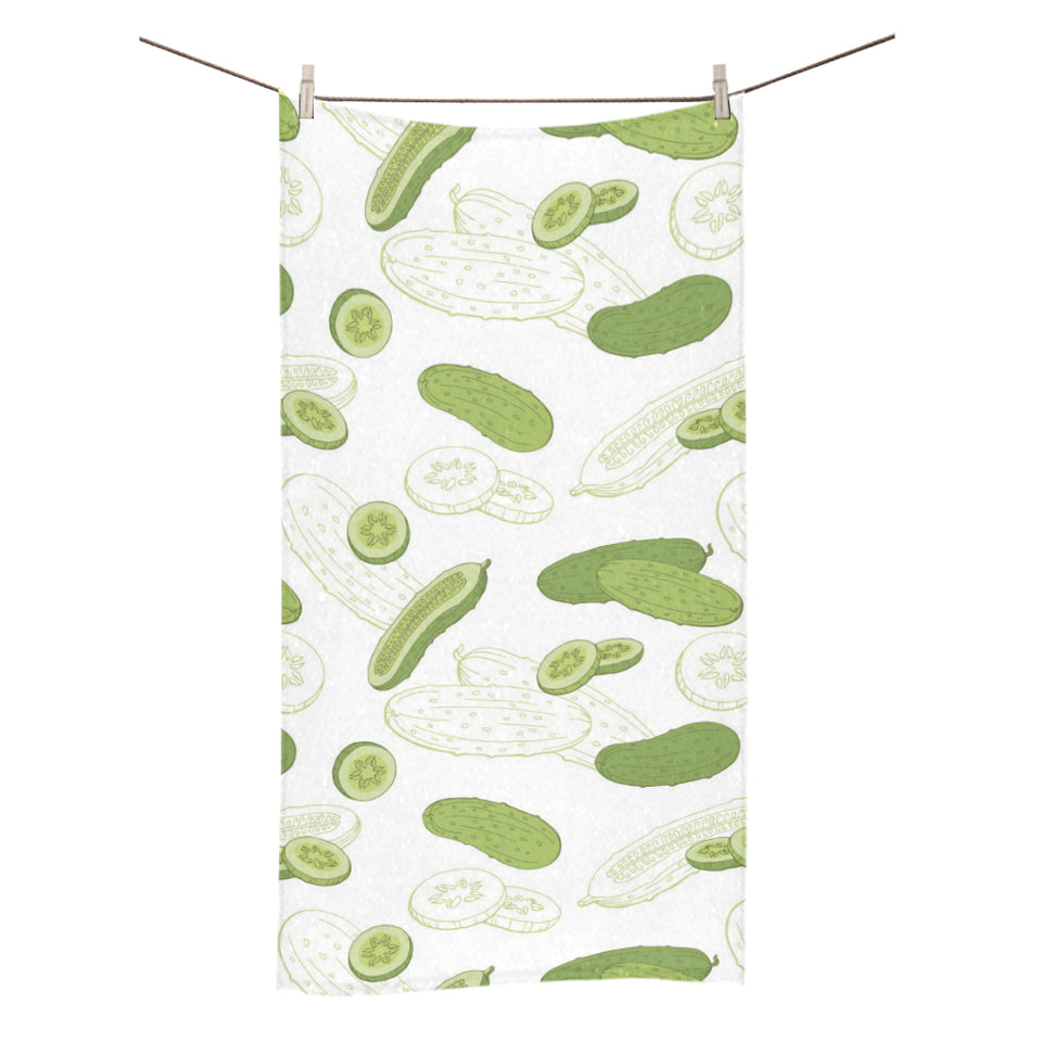 Cucumber sketch pattern Bath Towel