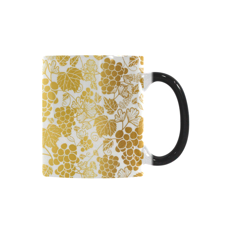 Gold grape pattern Morphing Mug Heat Changing Mug