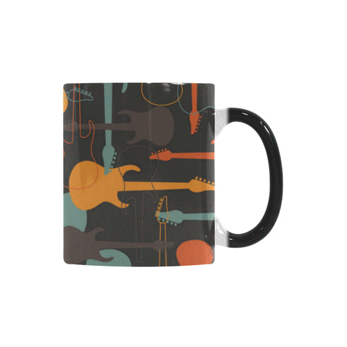 electric guitars pattern Morphing Mug Heat Changing Mug