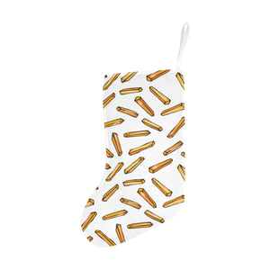 French fries potato pattern Christmas Stocking
