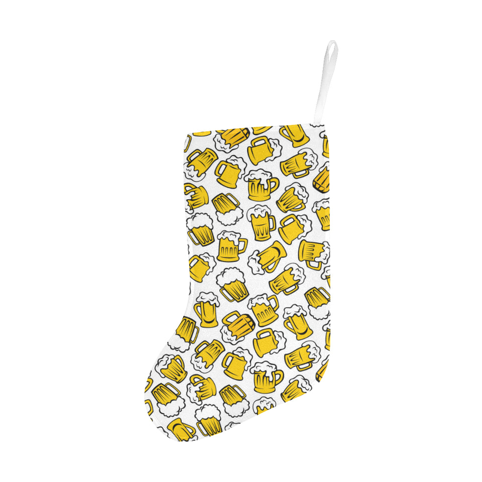 Beer design pattern Christmas Stocking