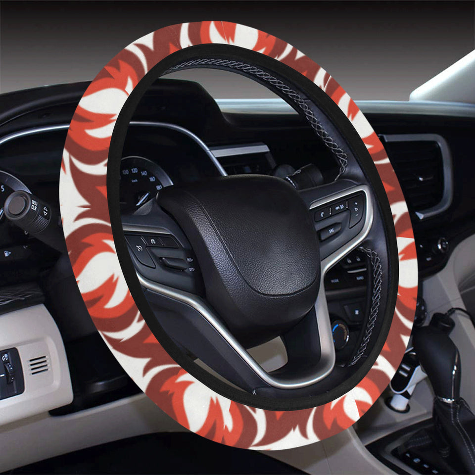 Fire flame symbol design pattern Car Steering Wheel Cover