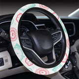 Clock time pattern blackground Car Steering Wheel Cover