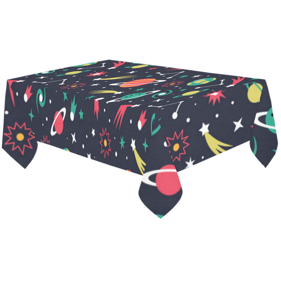 colorful space pattern planet star Tablecloth
