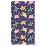 Colorful sea turtle pattern Bath Towel