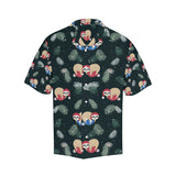 Cute sloths sleeping christmas ball santa hat patt Men's All Over Print Hawaiian Shirt