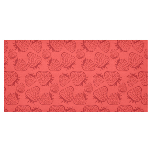 strawberry pattern red background Tablecloth