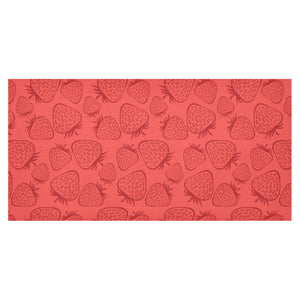 strawberry pattern red background Tablecloth