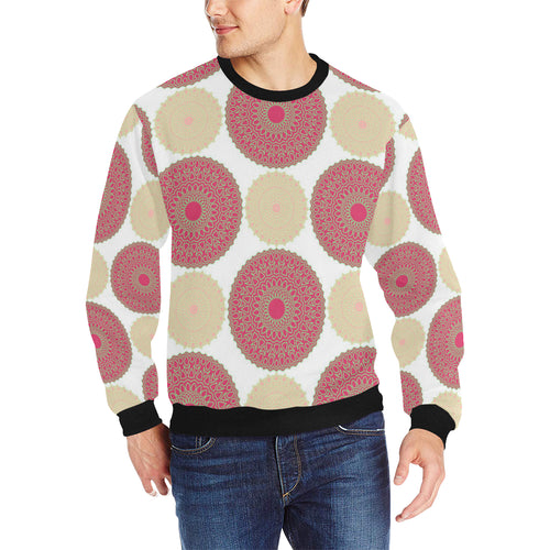 Circle indian pattern Men's Crew Neck Sweatshirt