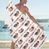 Camper Van Pattern Print Design 01 Beach Towel