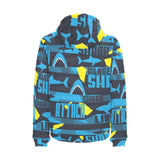 Shark dangerous Men's Padded Hooded Jacket