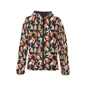 Goldfish Pattern Print Design 03 Women's Padded Hooded Jacket