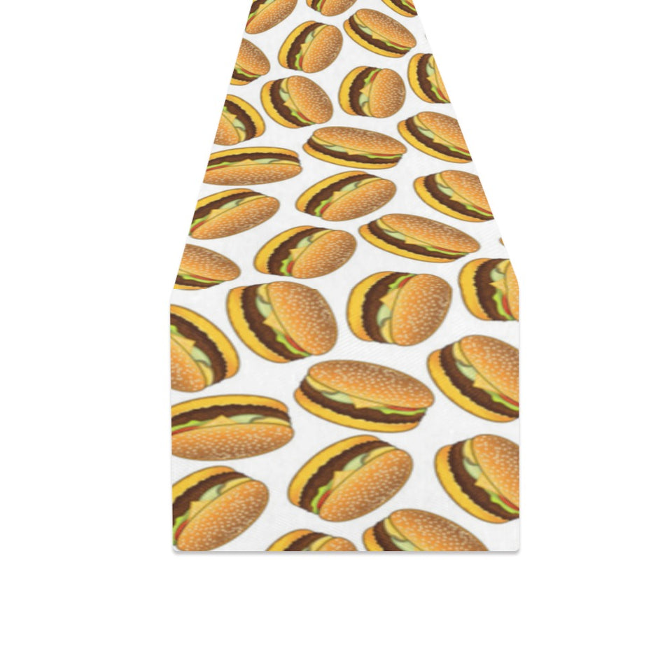 Hamburger Pattern Print Design 03 Table Runner