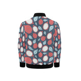 dragon fruits dark blue background Kids' Boys' Girls' Bomber Jacket
