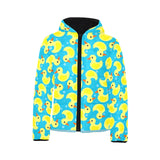 Duck Pattern Print Design 04 Kids' Boys' Girls' Padded Hooded Jacket