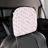Watercolor pink heart pattern Car Headrest Cover