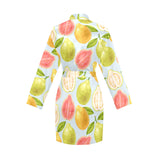 Guava design pattern Women's Long Sleeve Belted Night Robe