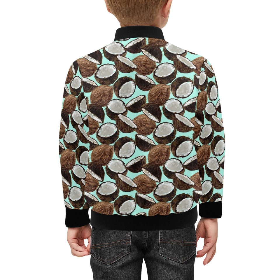 Coconut Pattern Print Design 03 Kids' Boys' Girls' Bomber Jacket