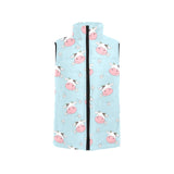 Cute cow flower pattern Women's Padded Vest
