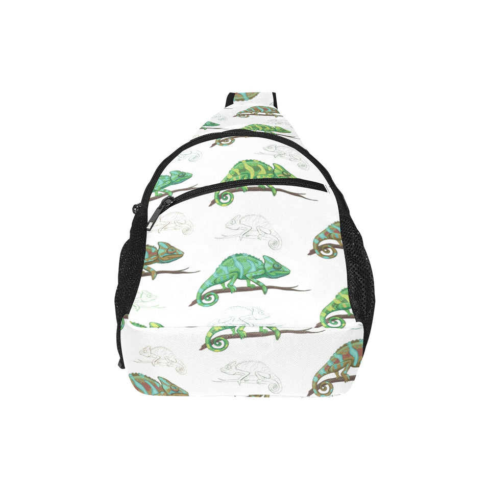 Chameleon lizard pattern All Over Print Chest Bag