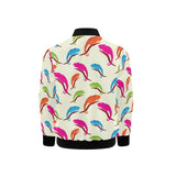 Colorful Chameleon lizard pattern Kids' Boys' Girls' Bomber Jacket