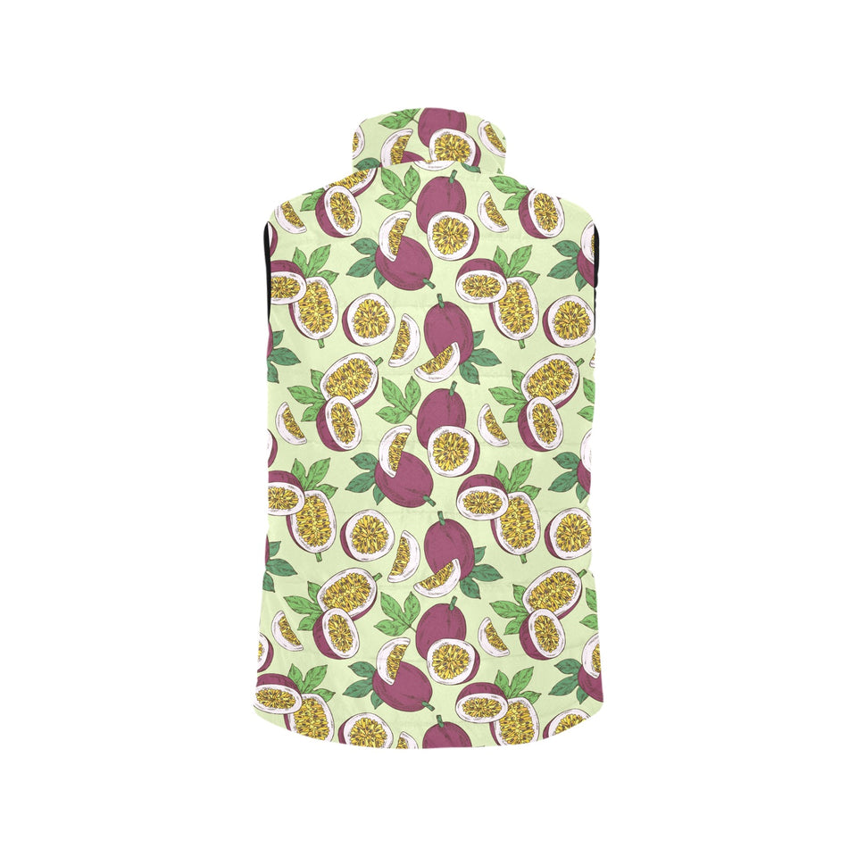 Paassion fruit pattern Women's Padded Vest