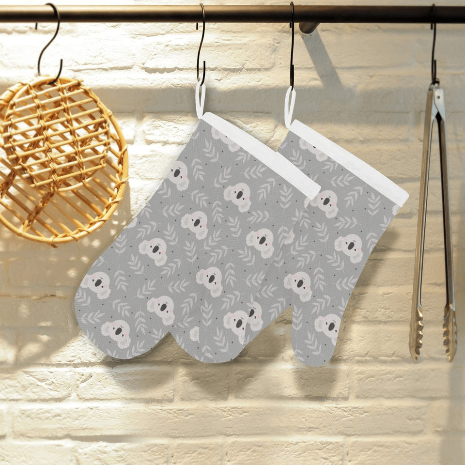 Cute koala leaves pattern Heat Resistant Oven Mitts