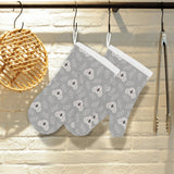 Cute koala leaves pattern Heat Resistant Oven Mitts