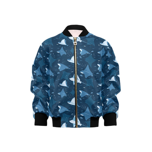 Stingray Pattern Print Design 04 Kids' Boys' Girls' Bomber Jacket