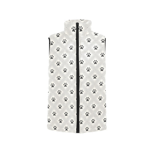 Dog Paws Pattern Print Design 03 Men's Padded Vest