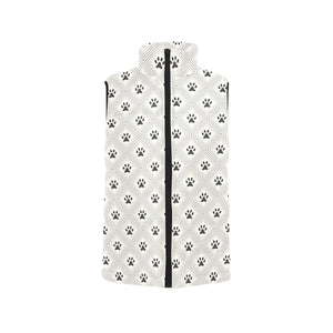 Dog Paws Pattern Print Design 03 Men's Padded Vest