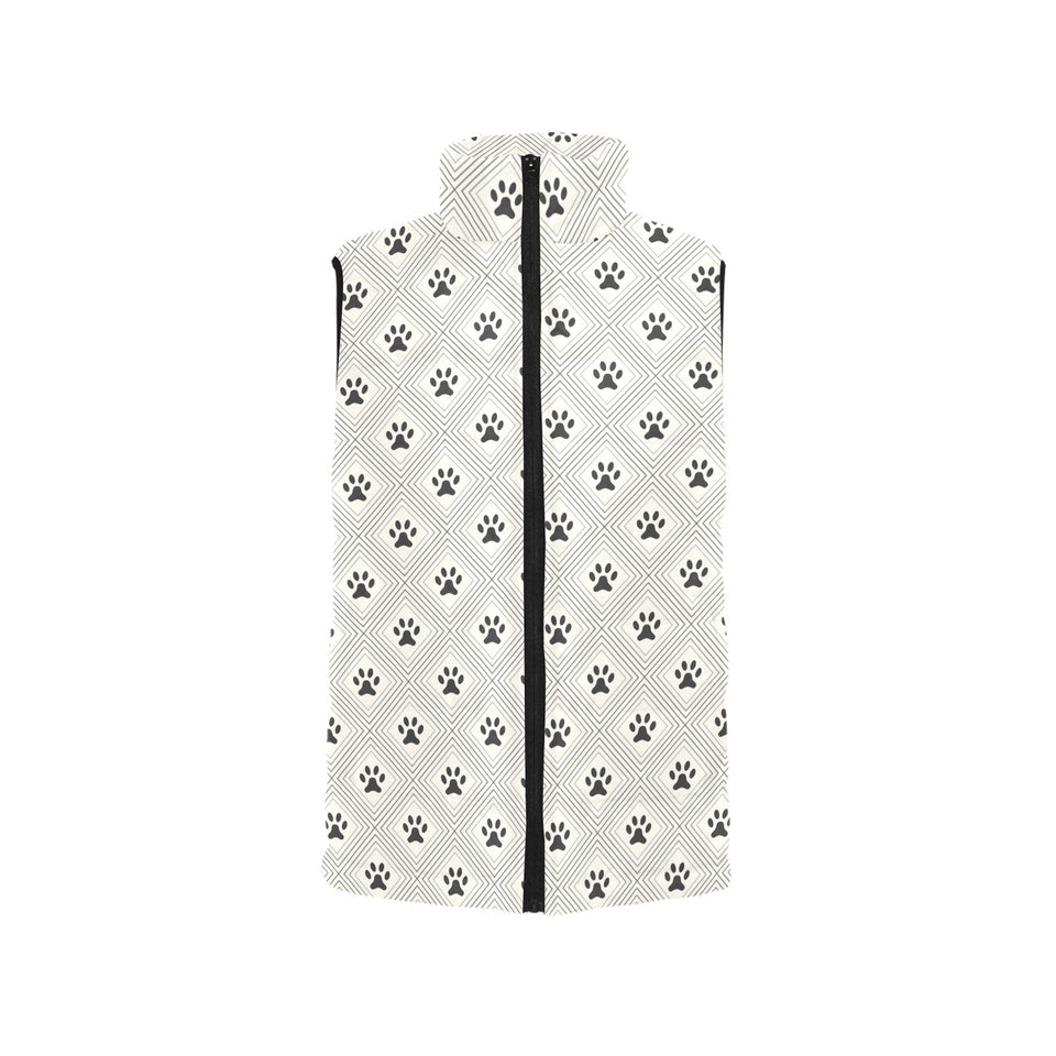 Dog Paws Pattern Print Design 03 Men's Padded Vest