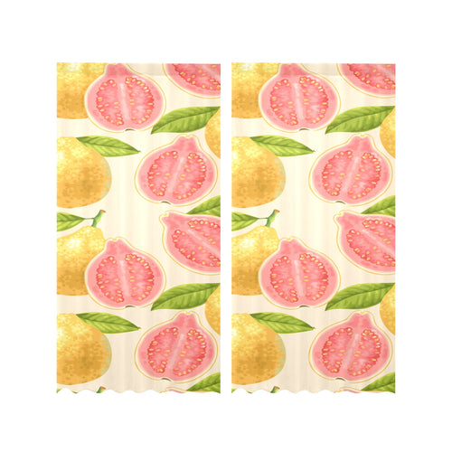 Beautiful guava pattern Gauze Curtain