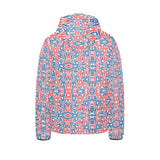 Blue Red Eiffel Tower Pattern Print Design 02 Kids' Boys' Girls' Padded Hooded Jacket