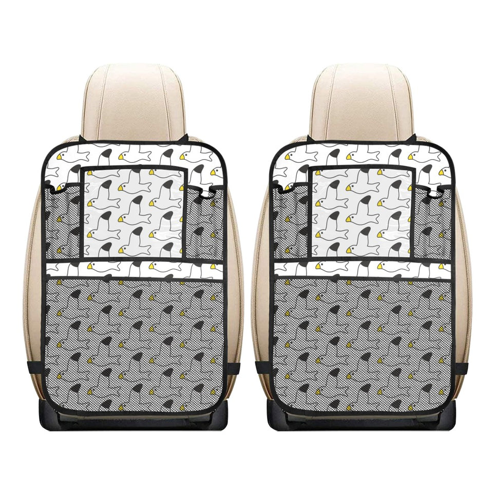 Seagull Pattern Print Design 05 Car Seat Back Organizer
