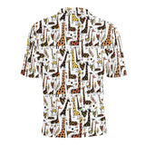 Giraffe Pattern Print Design 05 Men's All Over Print Polo Shirt