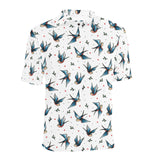 Swallow Pattern Print Design 04 Men's All Over Print Polo Shirt