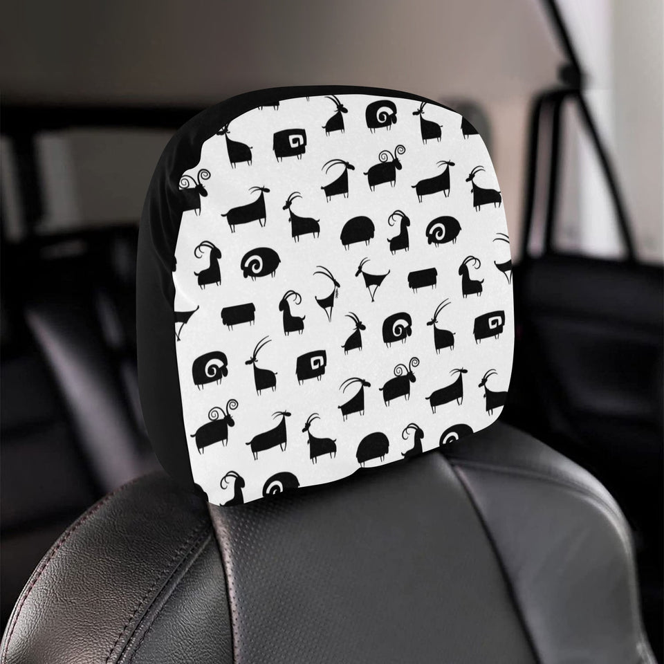 Goat ram pattern Car Headrest Cover