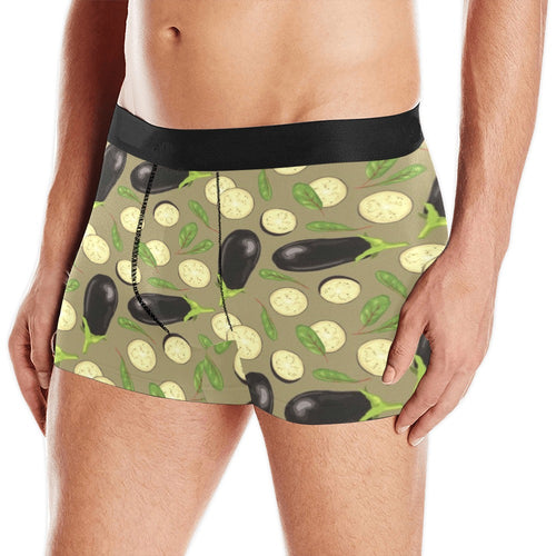 Eggplant Pattern Print Design 02 Men's All Over Print Boxer Briefs Men's Underwear