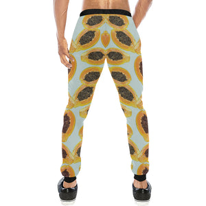 Watercolor papaya pattern Unisex Casual Sweatpants