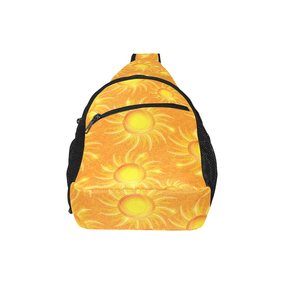 Sun orange background All Over Print Chest Bag