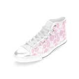 Sketch guava pattern Women's High Top Canvas Shoes White