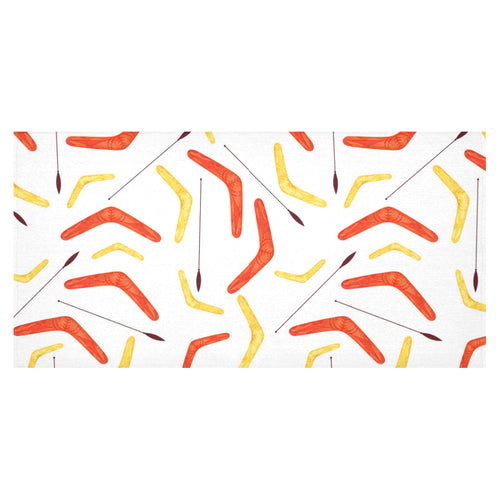 Waterclor boomerang Australian aboriginal ornament Tablecloth