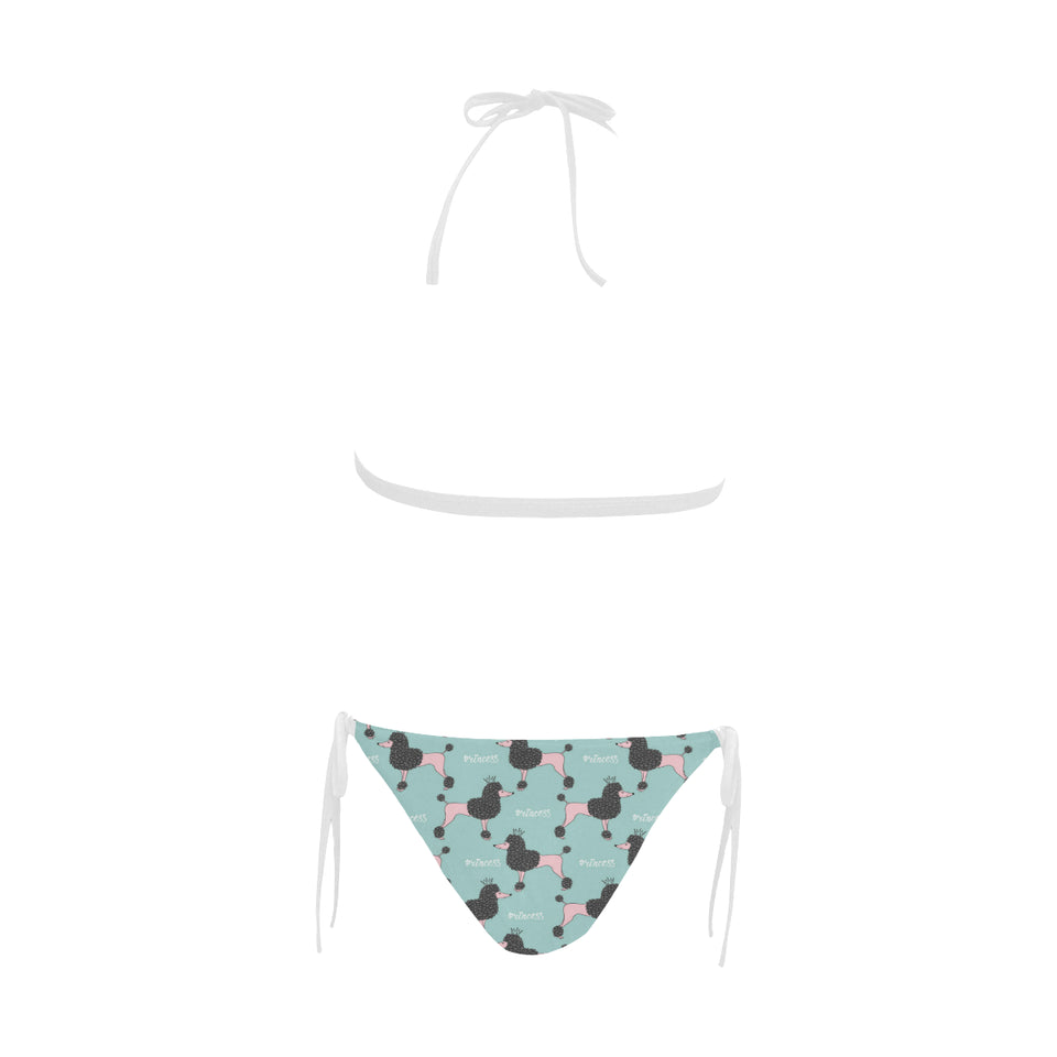 poodle dog green background Sexy Bikinis Two-Piece Swimsuits