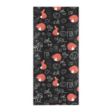 fox sleeping fox pattern Beach Towel