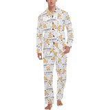 Greyhound Pattern Print Design 03 Men's Long Pajama Set
