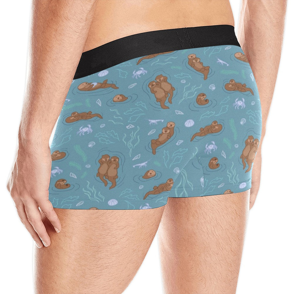 Sea otters pattern Men's All Over Print Boxer Briefs Men's Underwear