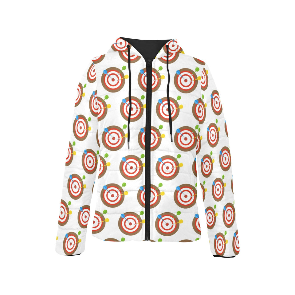 Corn Pattern Print Design 04 Women's Padded Hooded Jacket