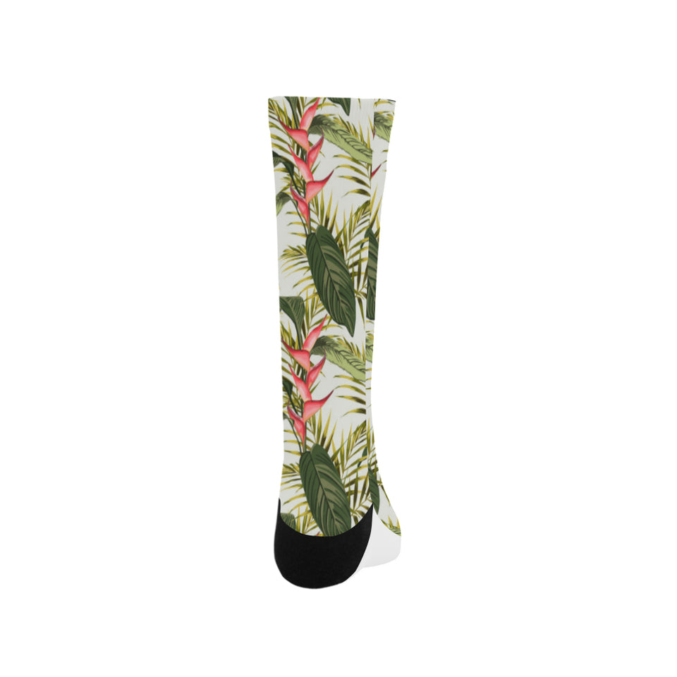 heliconia pattern Crew Socks