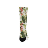 heliconia pattern Crew Socks